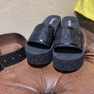 Michael kors platform sandals and belt sz 6 and M/L belt